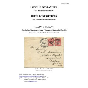 6. Irish Post Office and their Postmarks since 1600 – Index of Names in English