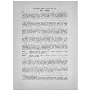 The Irish Post offices 1638-1703 – T. V. Jackson.